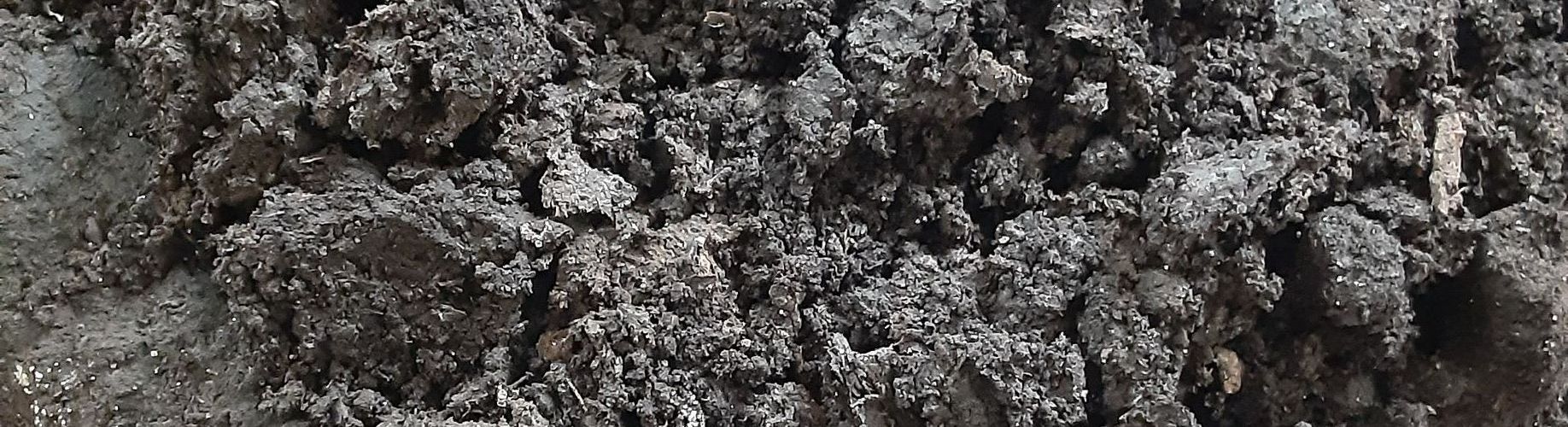 A close up of a pile of dirt on a table.