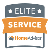 Elite service home advisor gutter company badge
