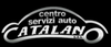 Logo nero con la scritta “CENTRO SERVIZI AUTO CATALAN” con il profilo stilizzato di un’auto e “srl”