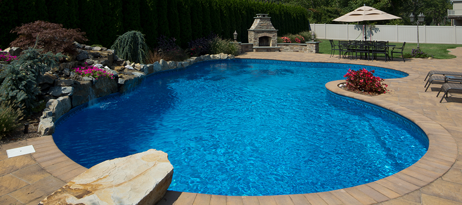 Inground Pool With Flowers, Monmouth Junction, NJ, After Hours Pool Service
