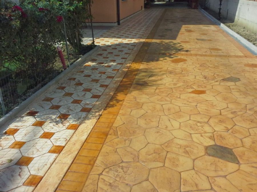 Pavimento stampato per esterno giardino