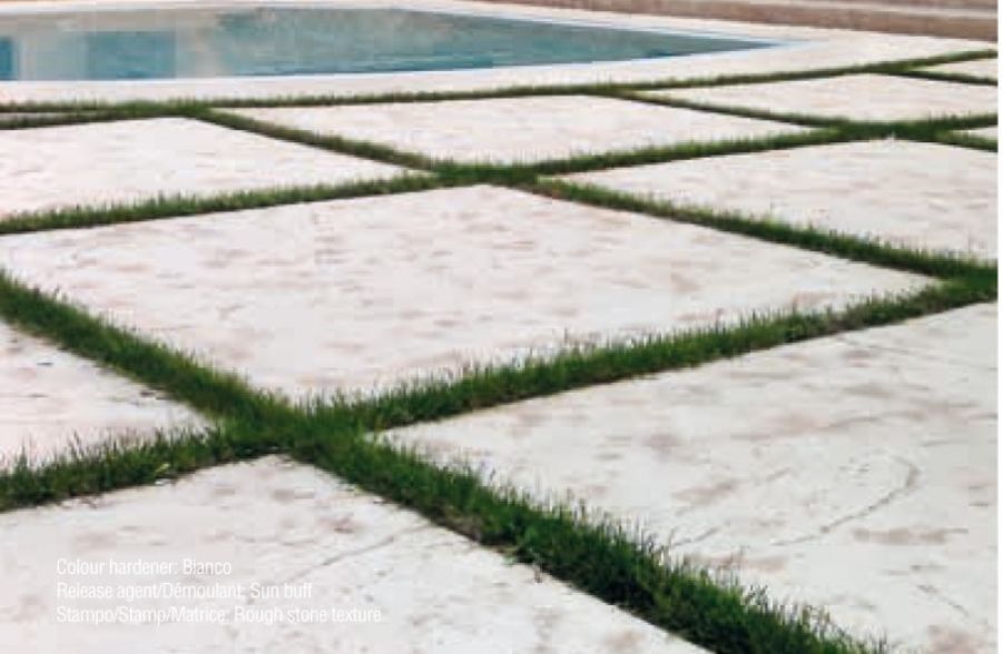 Pavimento stampato bordo piscina