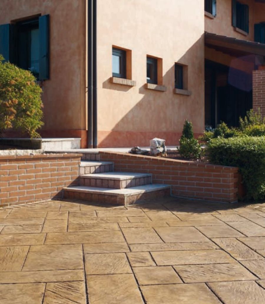 Pavimento stampato per giardino
