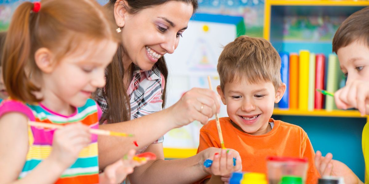 Teacher and Students Having Fun — Fort Thomas, KY — Kids & Cribs Early Childhood Enrichment Center