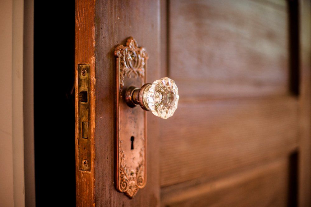 Old Door with Crystal Doorknob — Rosewater, SA — Rosewater Salvage
