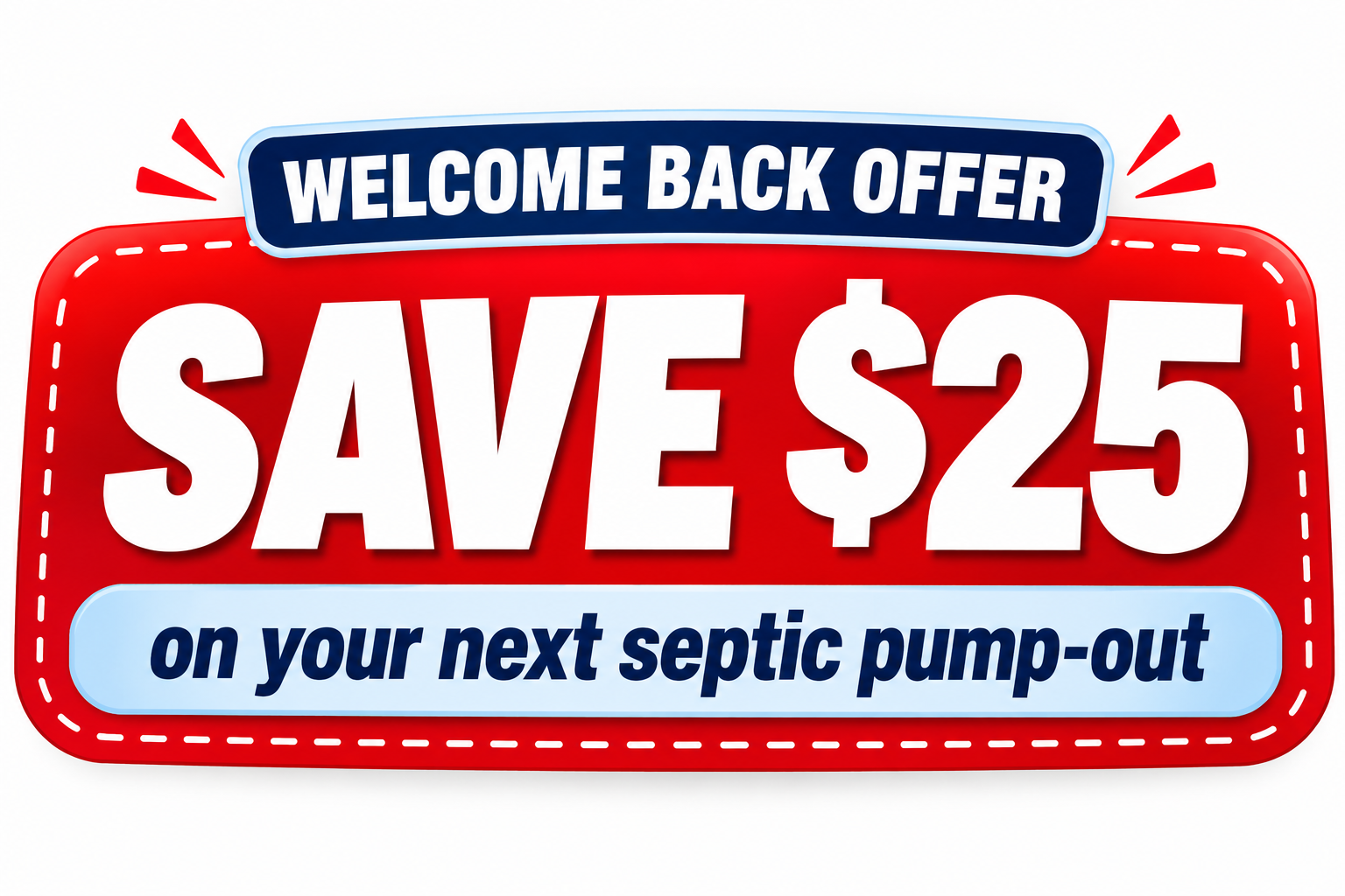 A sign that says $ 25 off new customer discount