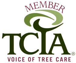 TCIA member logo with green tree graphic and maroon “Voice of Tree Care” text