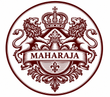 Colorful Flavors of India logo with Taj Mahal, spices, and ornate floral border on black background