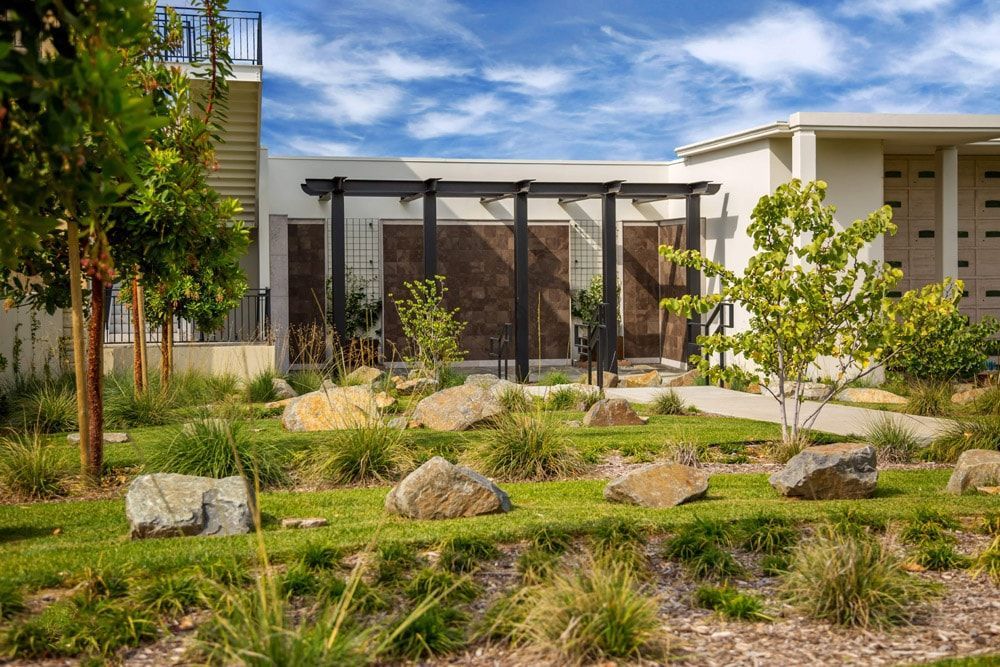 Gan Eden with rocks and green grass