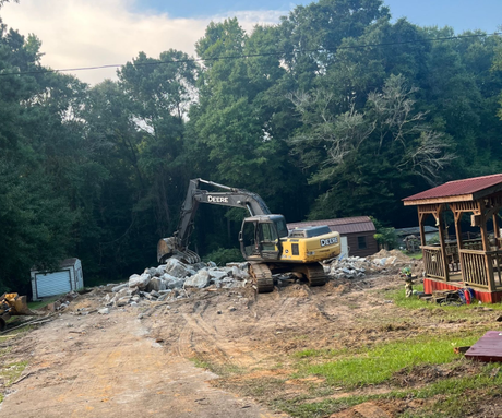 Demolition of the old building