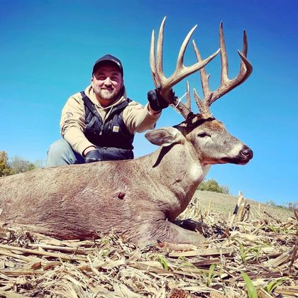 Jason Teegarden holding a deer