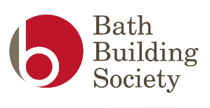 Bath Building Society logo: Red circle with white 