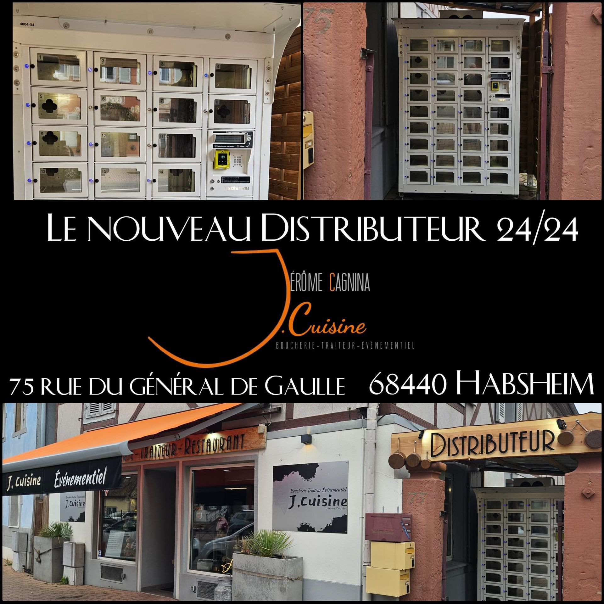 An advertisement for le nouveau distributeur 24/24