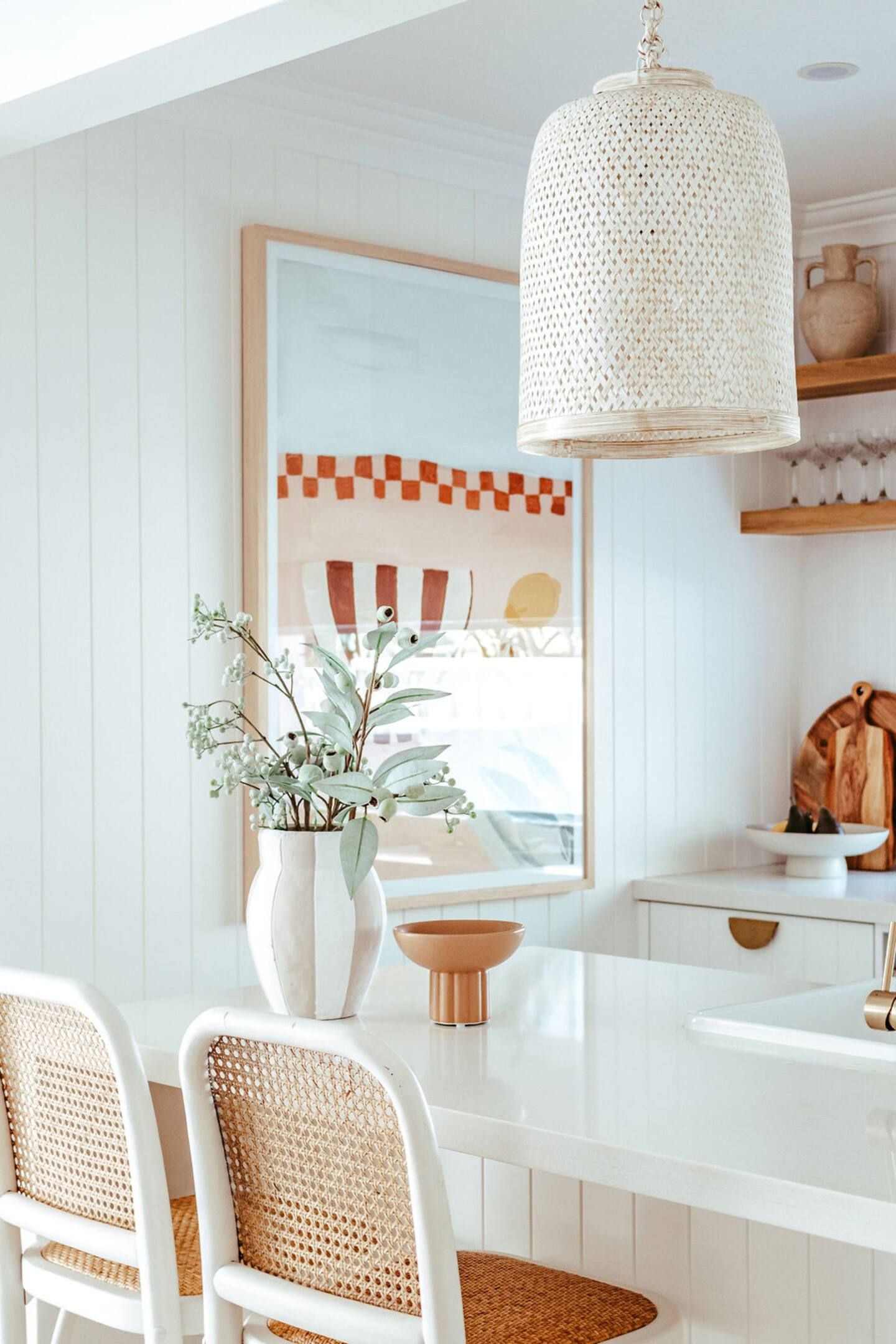 Modern kitchen renovation with large stone island benchtop, Newcastle NSW by Altered Building and Renovations