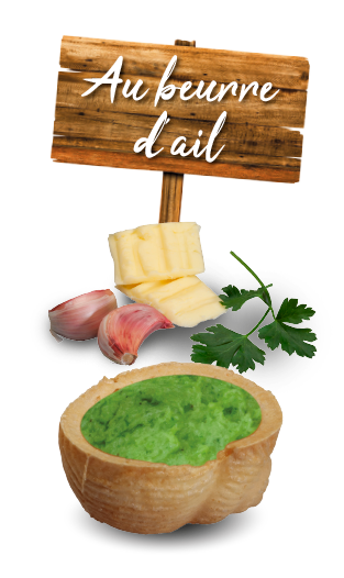 Croquille au beurre d'ail de l'atelier de l'escargot français