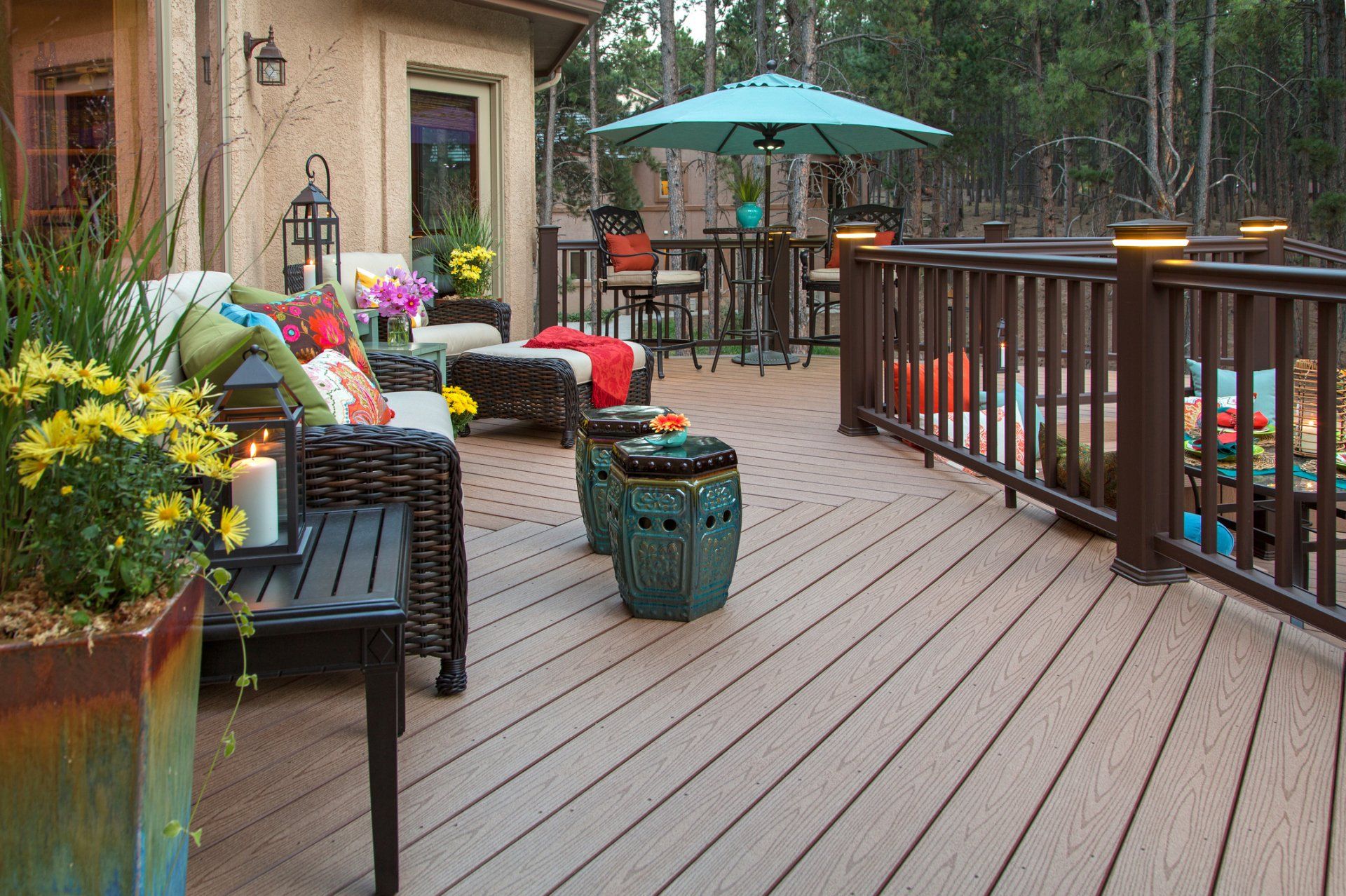 backyard deck running alongside home