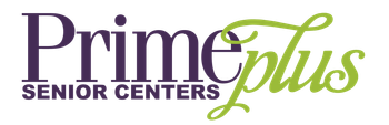 Logo for PrimePlus Senior Centers, with 
