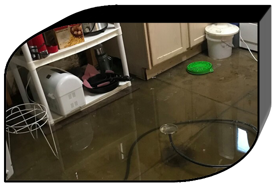 Water on a basement floor in Queens, NY