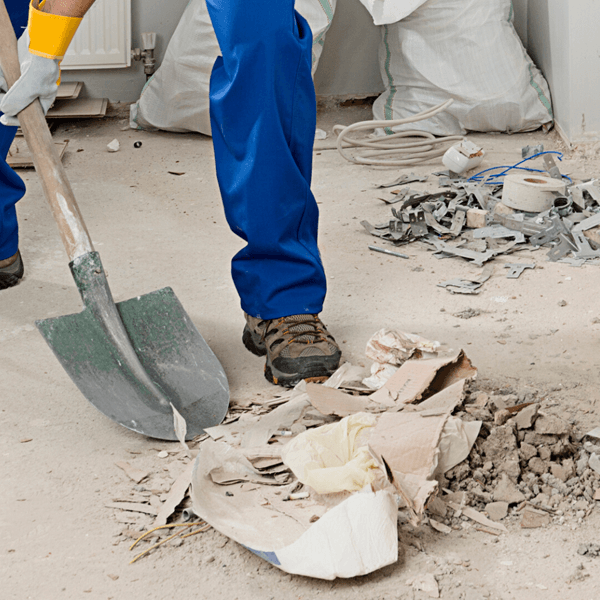 Post construction cleanup in Queens, NY.