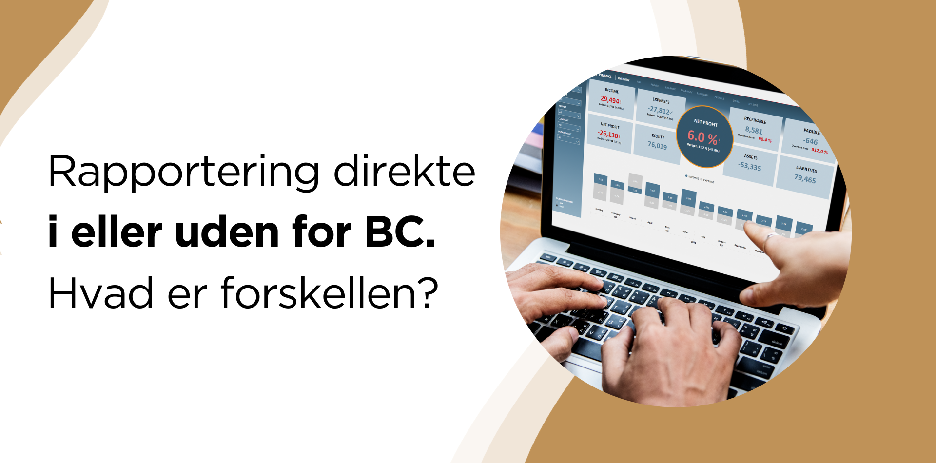 En person skriver på en bærbar computer.