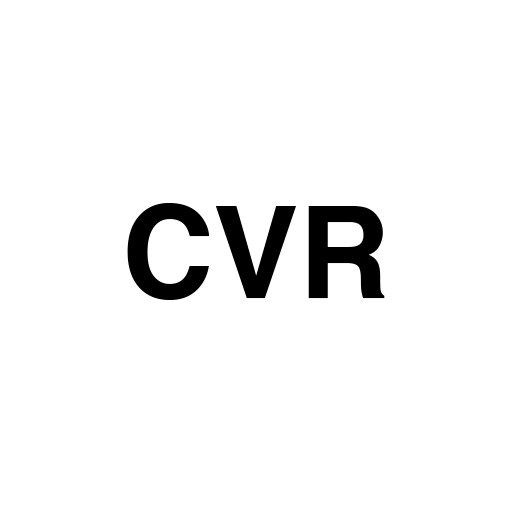 Cvr-logoet er sort og hvidt på en hvid baggrund.
