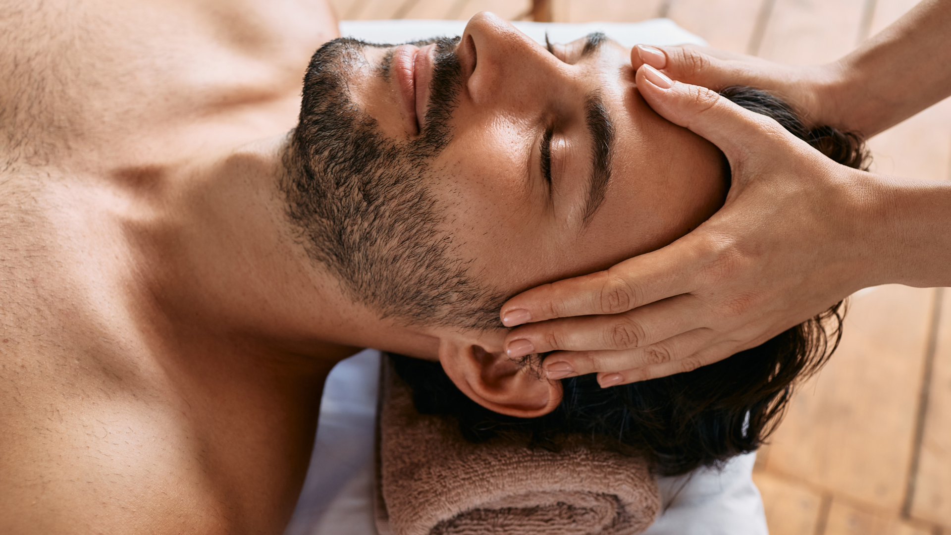 Massage therapy session focused on headache relief