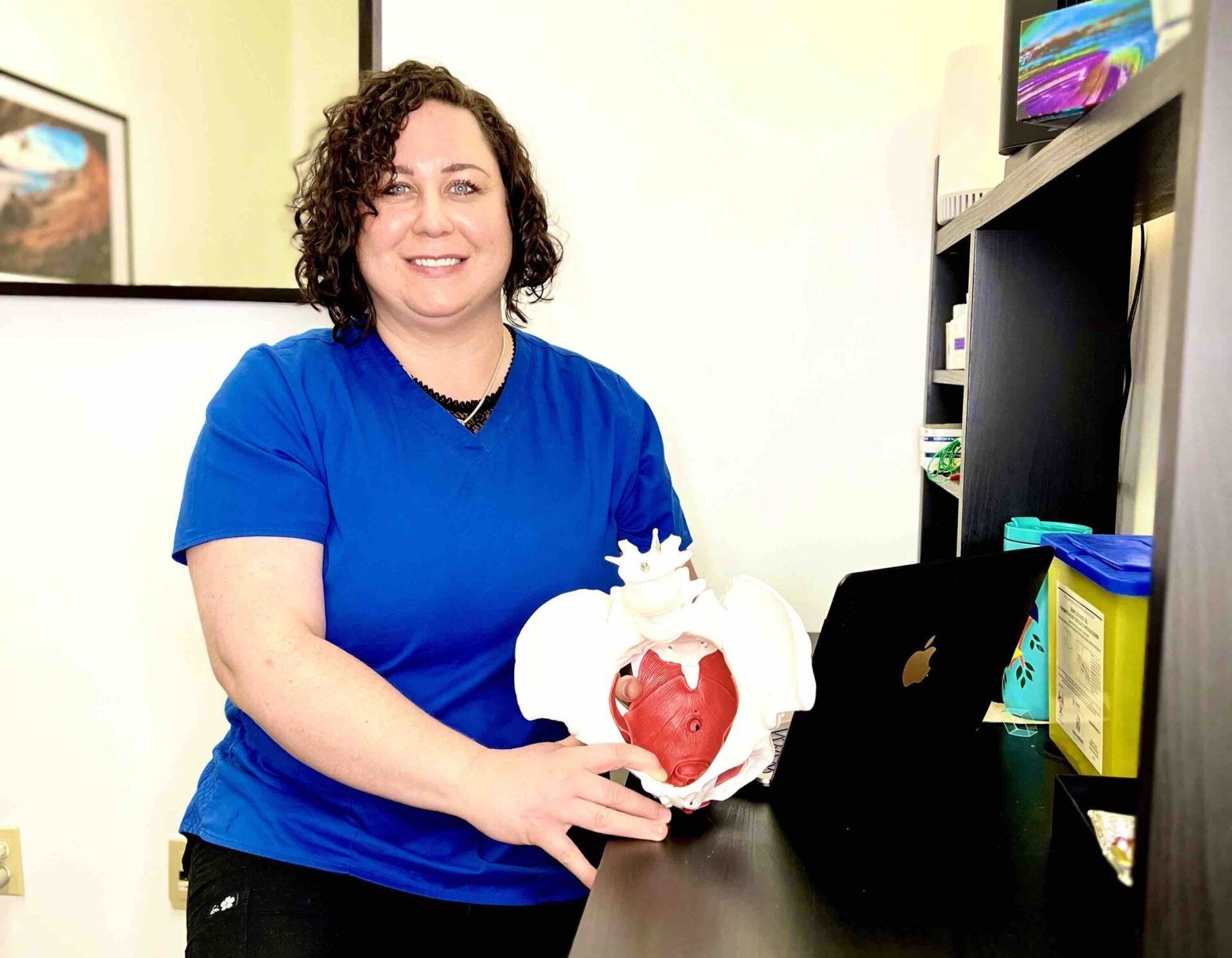 Crystal showers, pelvic floor physiotherapist