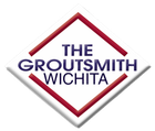 The Grousmith Wichita logo in blue and red with a diamond roof outline