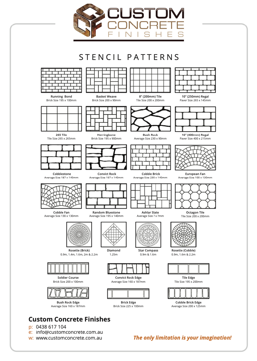 Click to Download There Are Many Different Types Of Stencil Patterns On This Page — Custom Concrete Finishes In Thurgoona, NSW