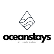 Oceanstays El Salvador logo with a line-art diamond and wave icon above the wordmark.