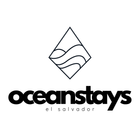 Oceanstays El Salvador logo with a line-art diamond and wave icon above the wordmark.