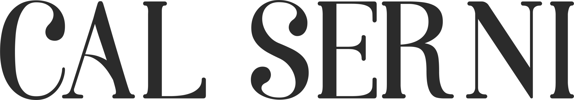 CAL SER NI en una font serif. Cal Serni