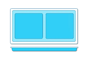 Rectangle tanning ledge