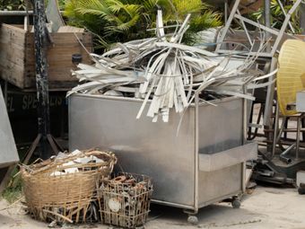 garbages outside the house