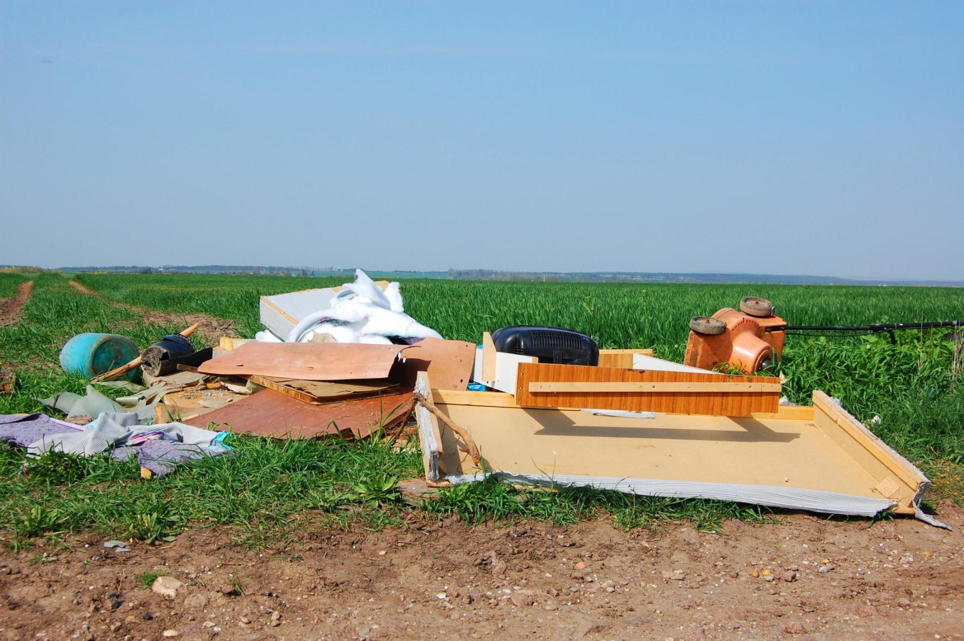 garbages in the gras