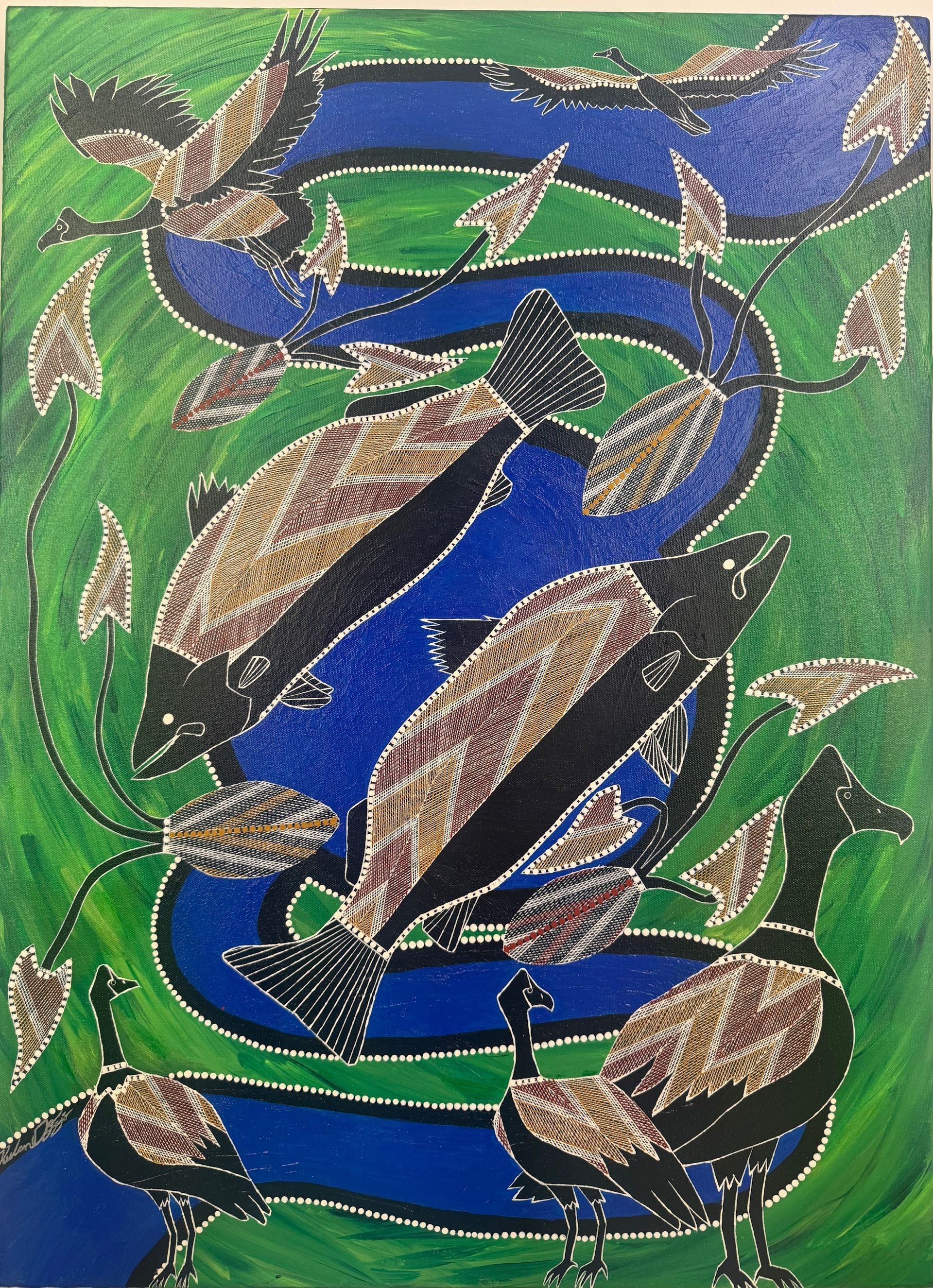 An Australian Aboriginal art piece
