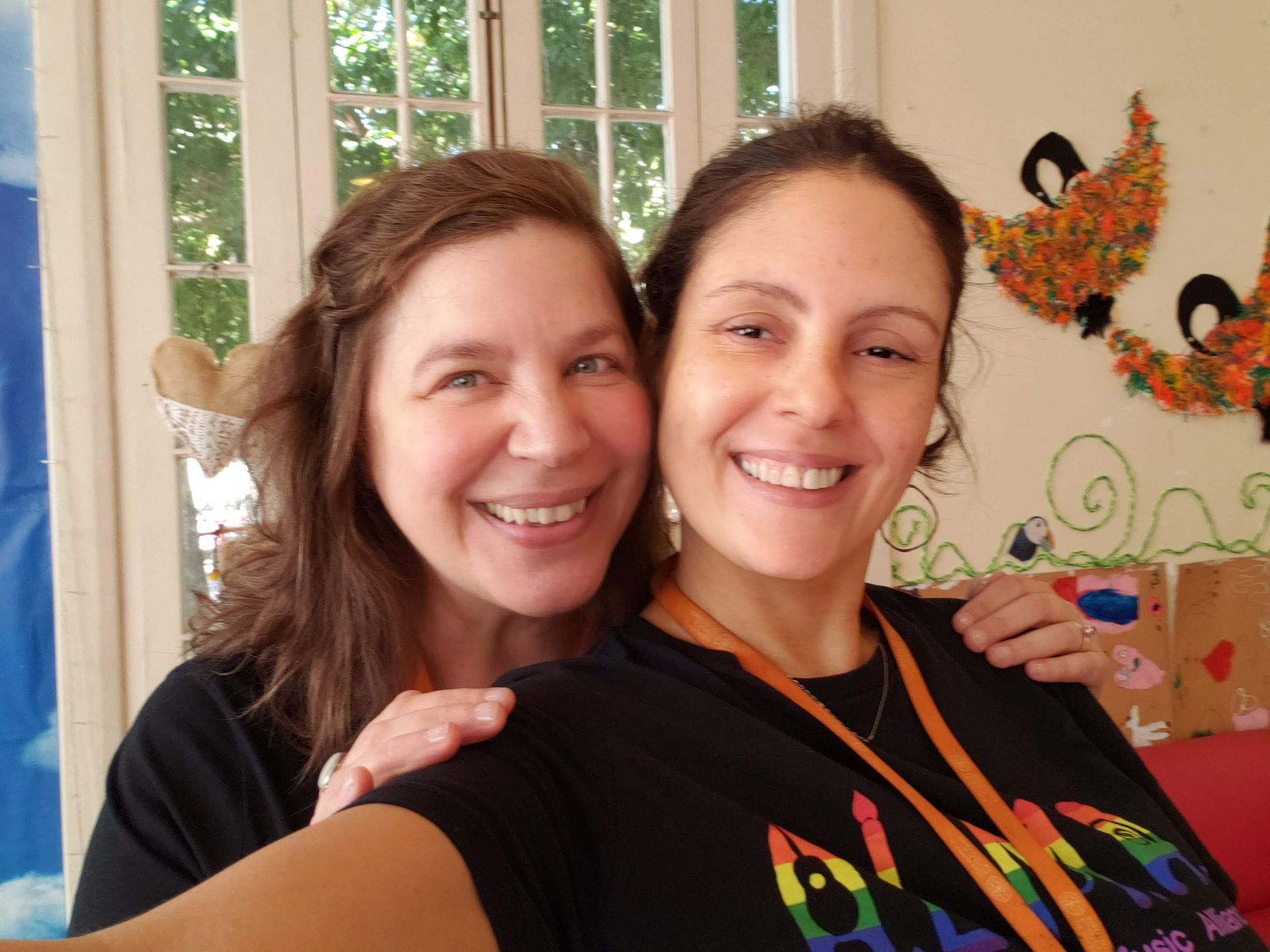Two smilling women