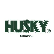 Il logo originale dell'husky è verde e bianco su sfondo bianco.