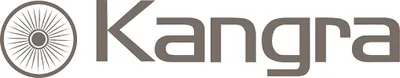 Primo piano del logo Kangra su sfondo bianco.