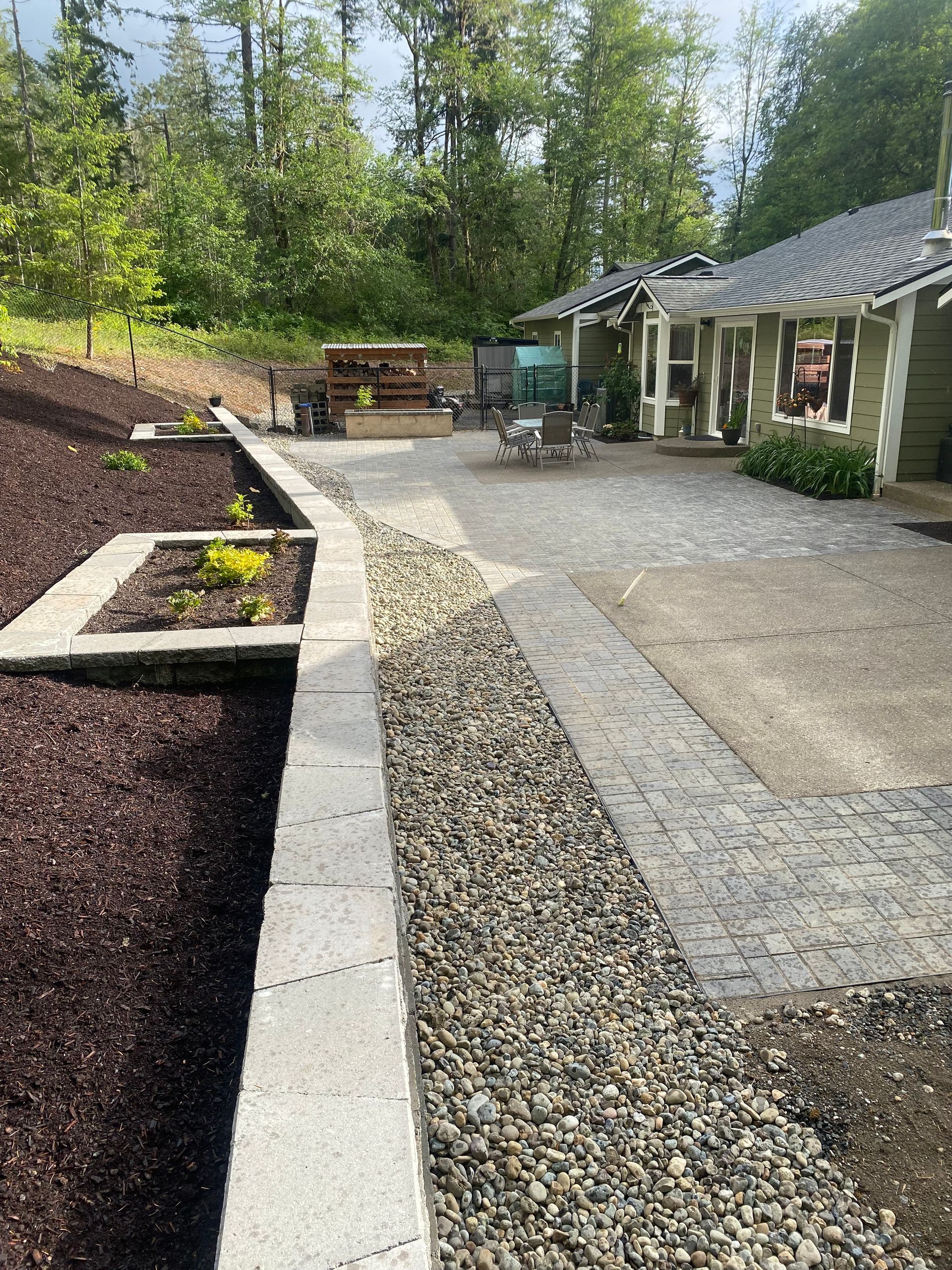 Expert retaining wall and paver patio installation in Shelton, WA