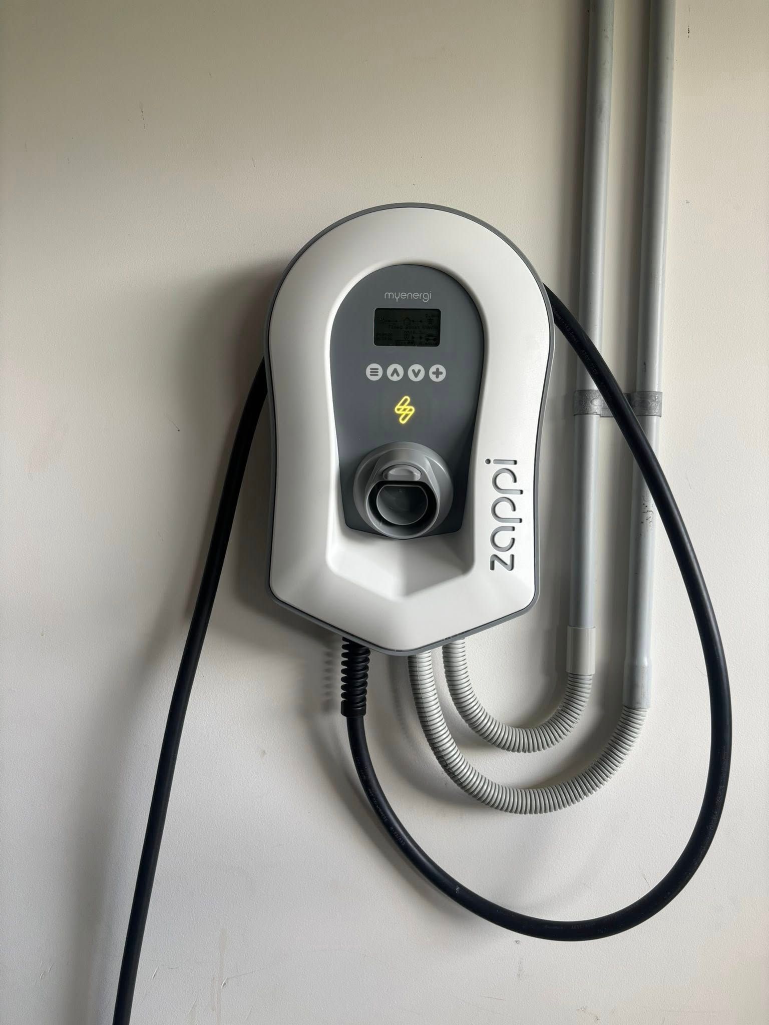 Electric Vehicle Charging Station With Type 2 Plug In Use On City Street — GSA Group In Garbutt, QLD