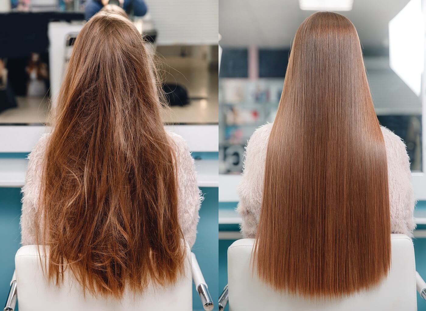 Una mujer con cabello largo y negro está mirando al cielo.