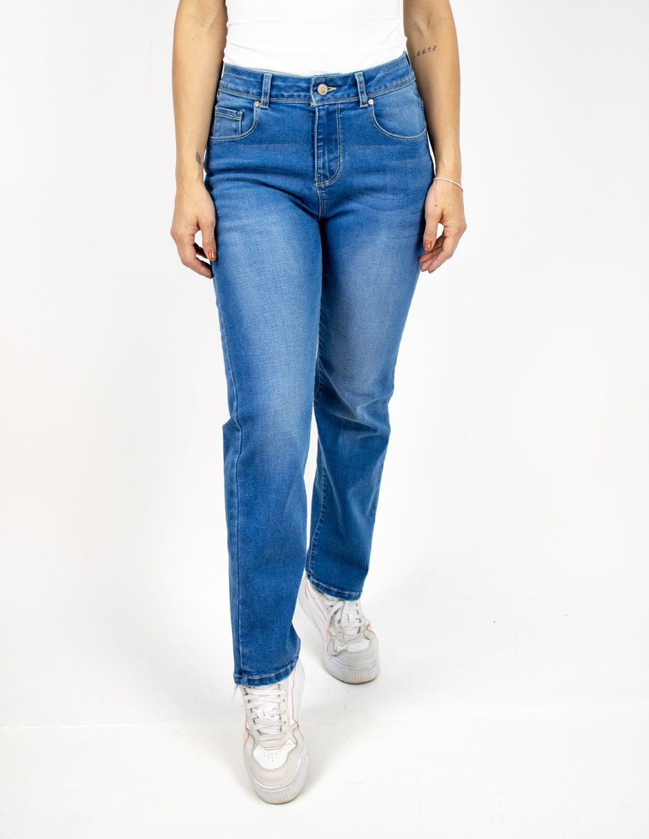 EXCLUSIVO SUBURBIA 2587Jeans Furor Jackie Mezclilla Doble Stone