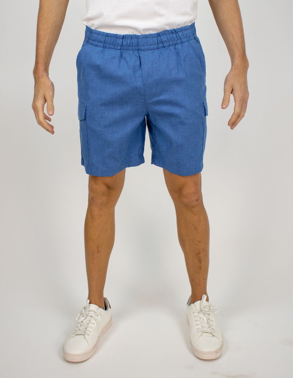 EXCLUSIVO SUBURBIA MAUIAZUL Bermudas Furor Cargo Slim Azul Lyocell Algodón