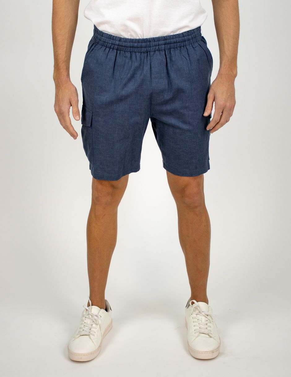 EXCLUSIVO SUBURBIA MAUIAZULMARINO Bermudas Furor Cargo Slim Azul Marino Lyocell Algodón