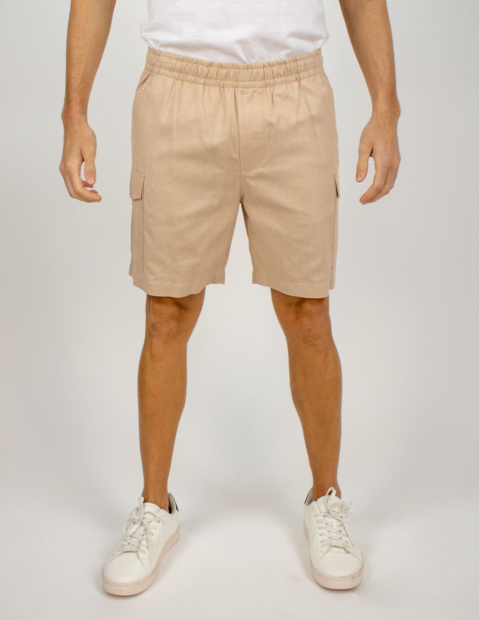 EXCLUSIVO SUBURBIA MAUIKHAKI Bermudas Furor Cargo Slim Khaki Lyocell Algodón