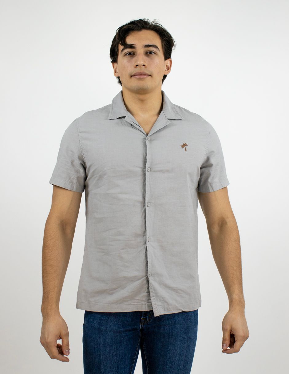 EXCLUSIVO BOUTIQUES  T10303513 Camisa Furor Manga Corta Lino Algodón Melange