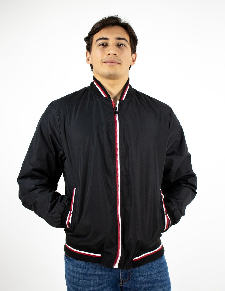 EXCLUSIVO SUBURBIA 260428NEGRO Chamarra Furor Bomber Poliester Negro