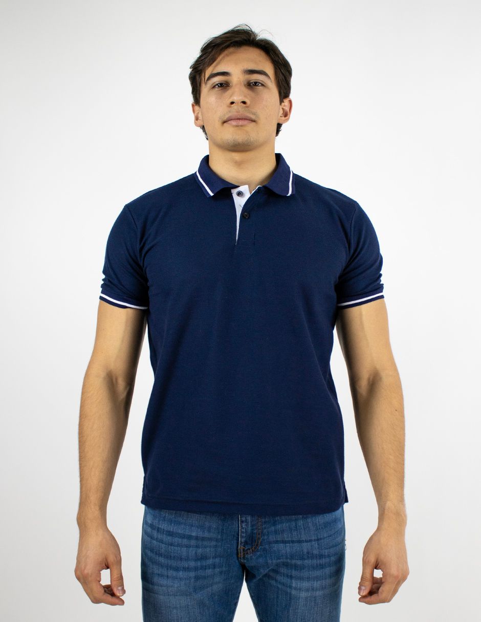 EXCLUSIVO SUBURBIA FPBASIC0126MARINO Playera Furor Polo Tejido de Punto Marino