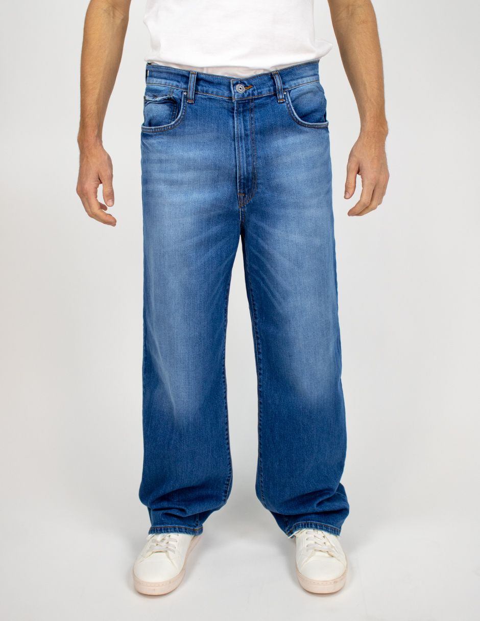 EXCLUSIVO SUBURBIA BAGGY02261 Jeans Furor Loose Mezclilla Doble Stone
